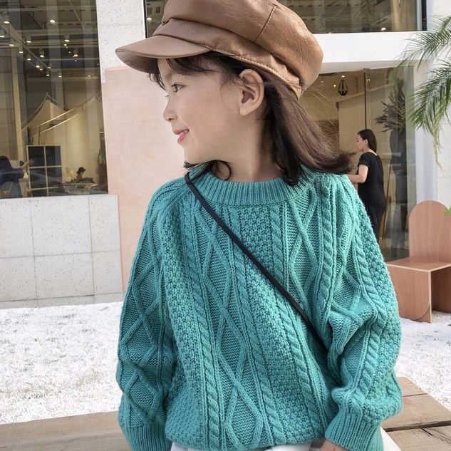 Girl Knit Shirt Pullover Sweater