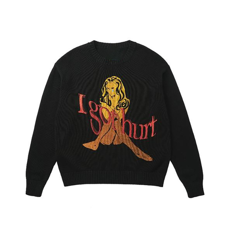 Long Sleeves Sweater Stylish  Jacquard  Knitwear
