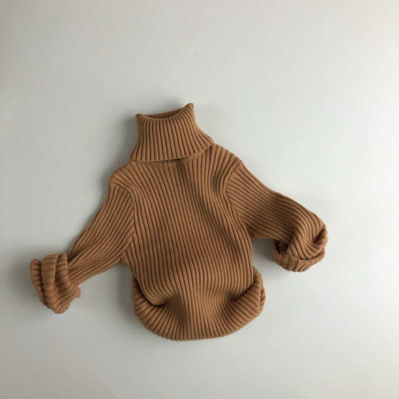 Solid Color Sweater Pullover Turtleneck Knitwear