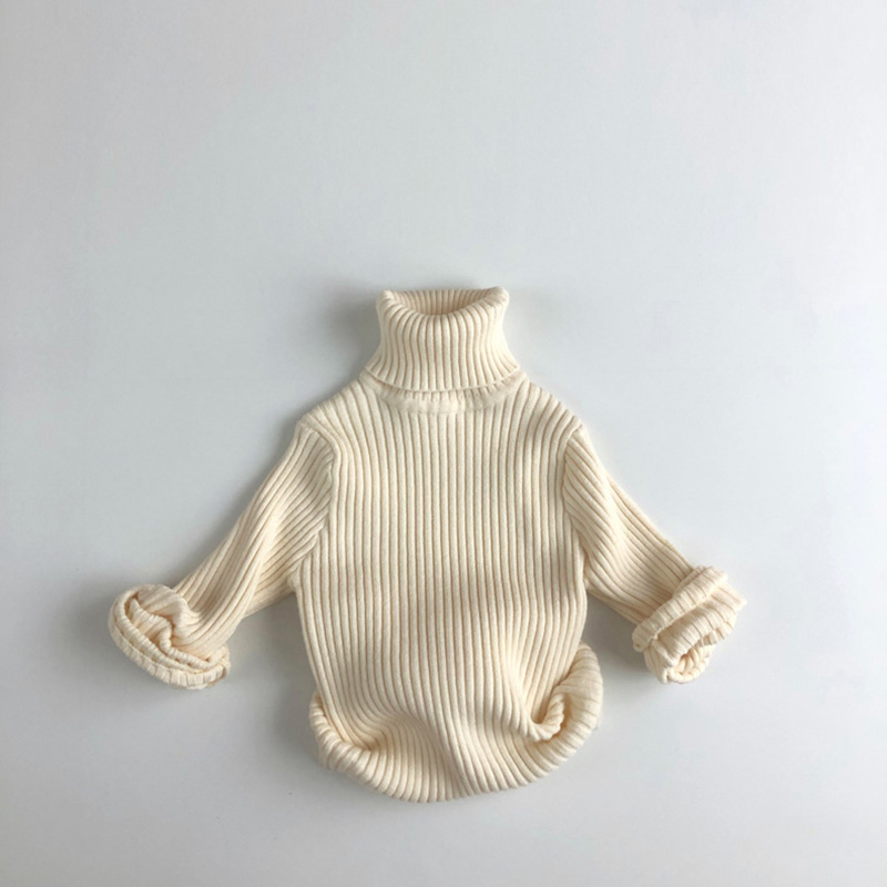 Solid Color Sweater Pullover Turtleneck Knitwear