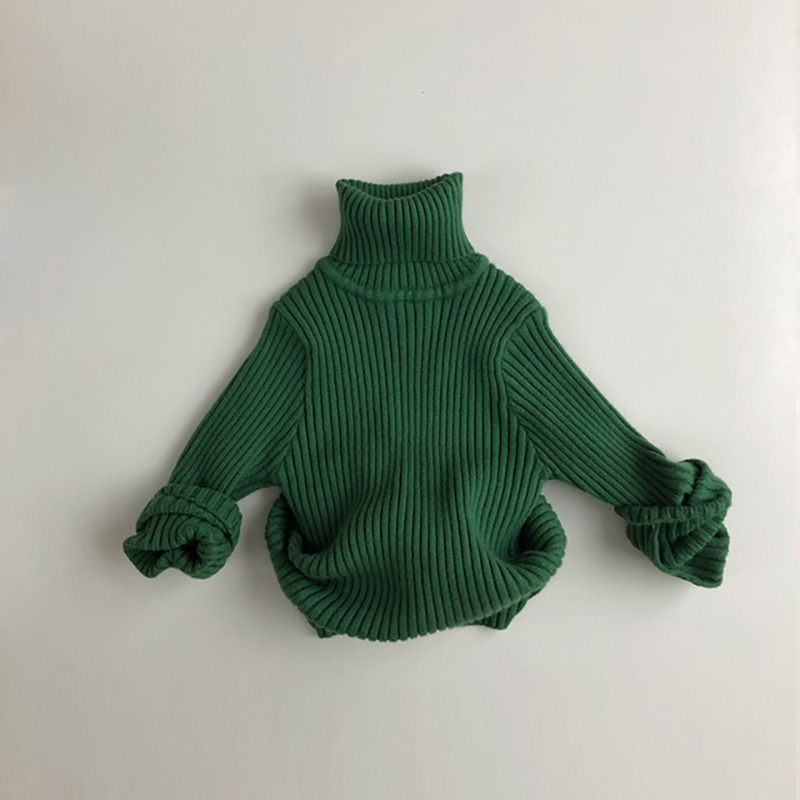 Solid Color Sweater Pullover Turtleneck Knitwear