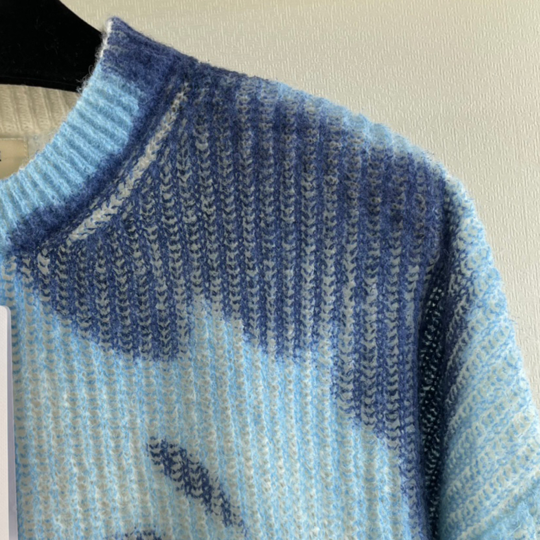 Roundneck Men's Printed Sweater Warm Knit