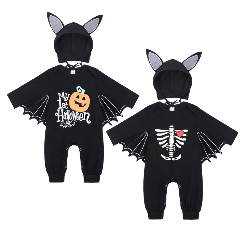Halloween Children's Bat-pumpkin Cute Onesie