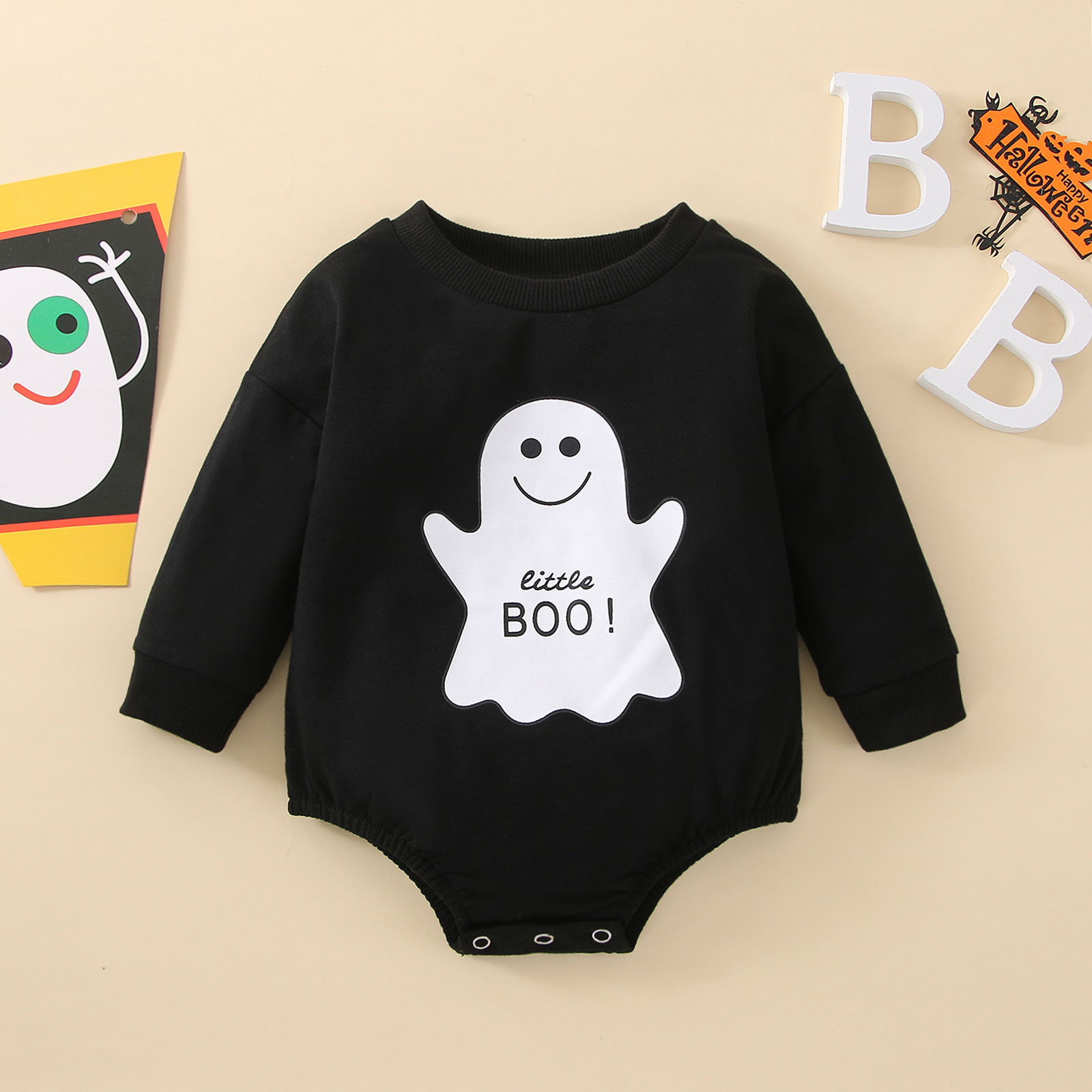 Spooky Black Cute Children's Hoodie Sweater