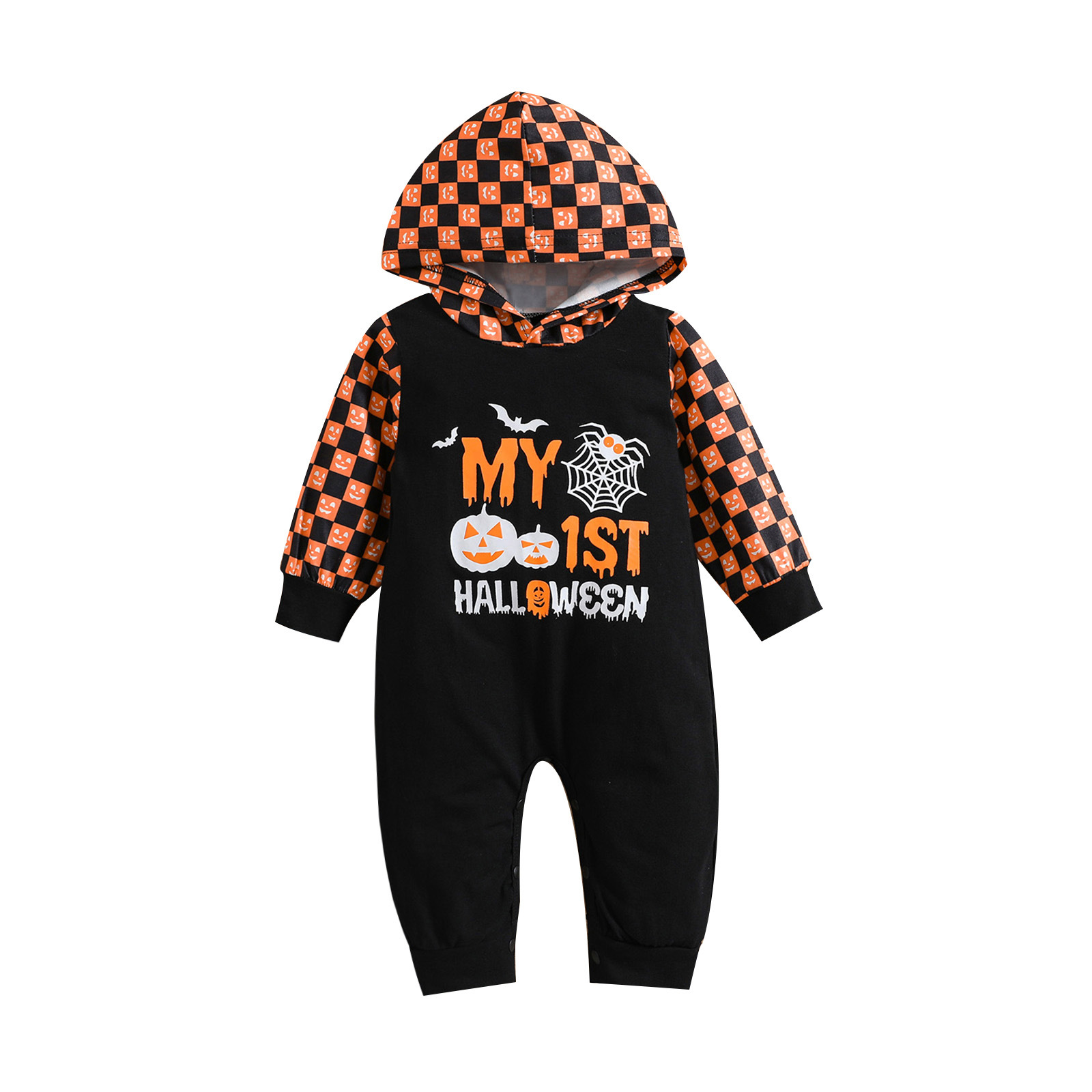 Halloween Skull Pumpkin Print Baby Sweater
