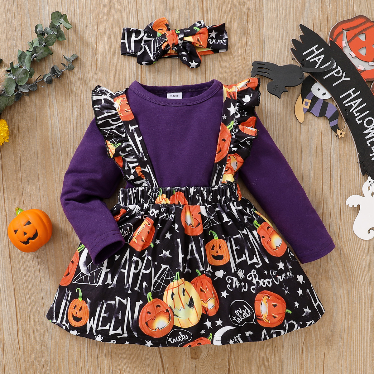Halloween Sweater Girl Cute Pumpkin Dress