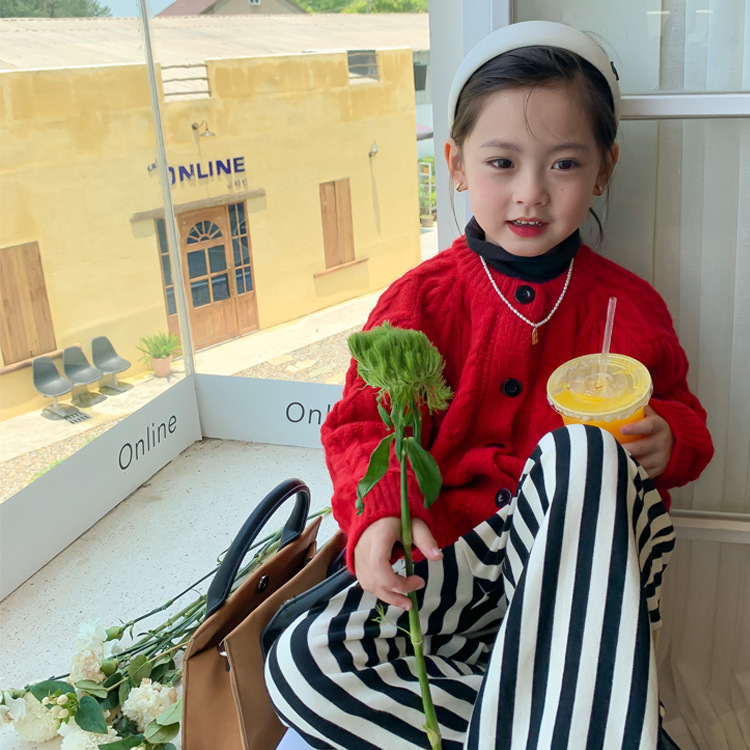 Solid Color Round Neck Sweater Children