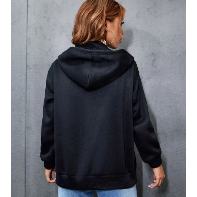 Butterfly Sticking Drill Zip Hoodie Women's Sweater