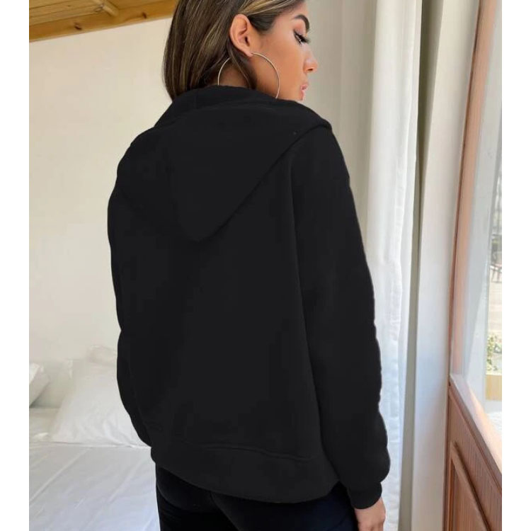 Women's Letter Graphic Zip Up Hoodie