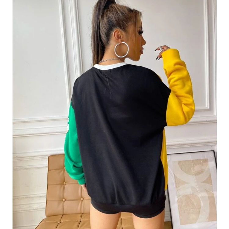 Women's Multi Color Graphic O-neck Sweatshirt