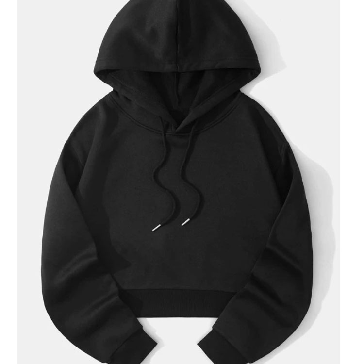 Women's Slogan Graphic Drawstring short Hoodie