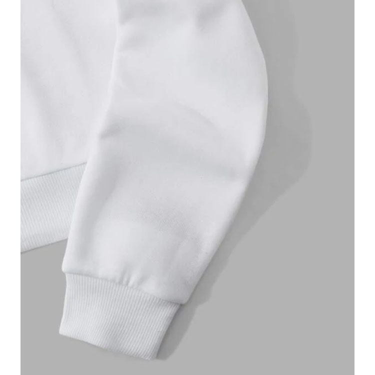 Women's Slogan Graphic White short Hoodie