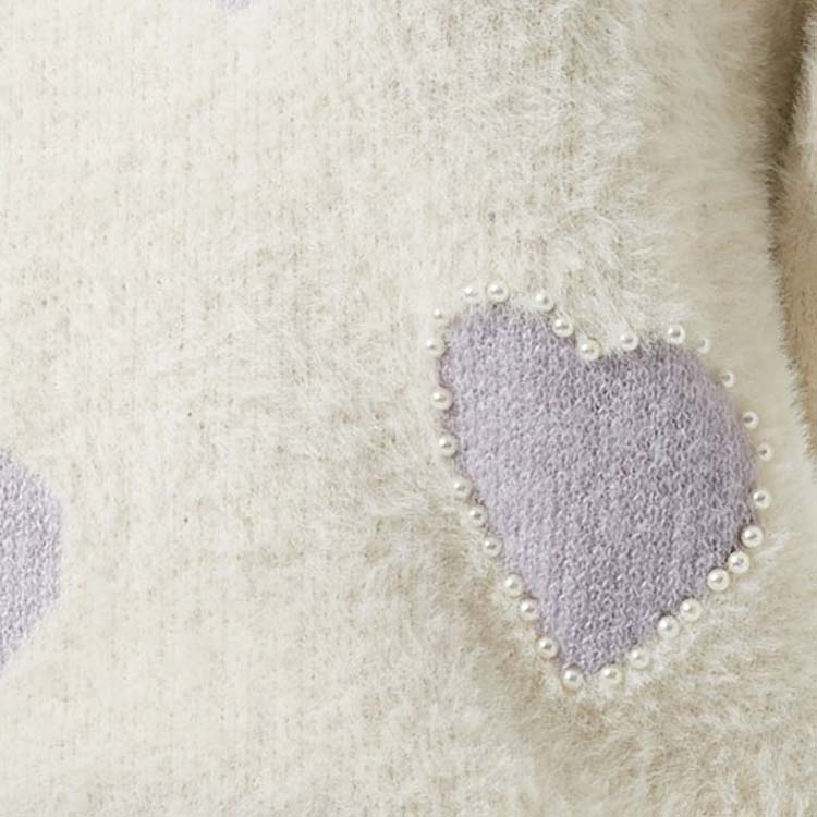 Women's Valentine's Day Heart Sweater Knitting