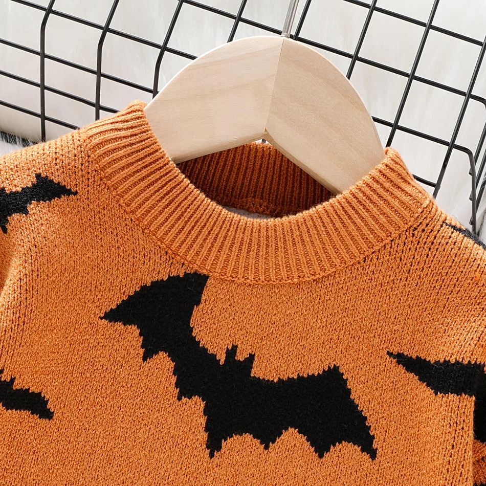 Children's Knitted Bat Sweater Halloween