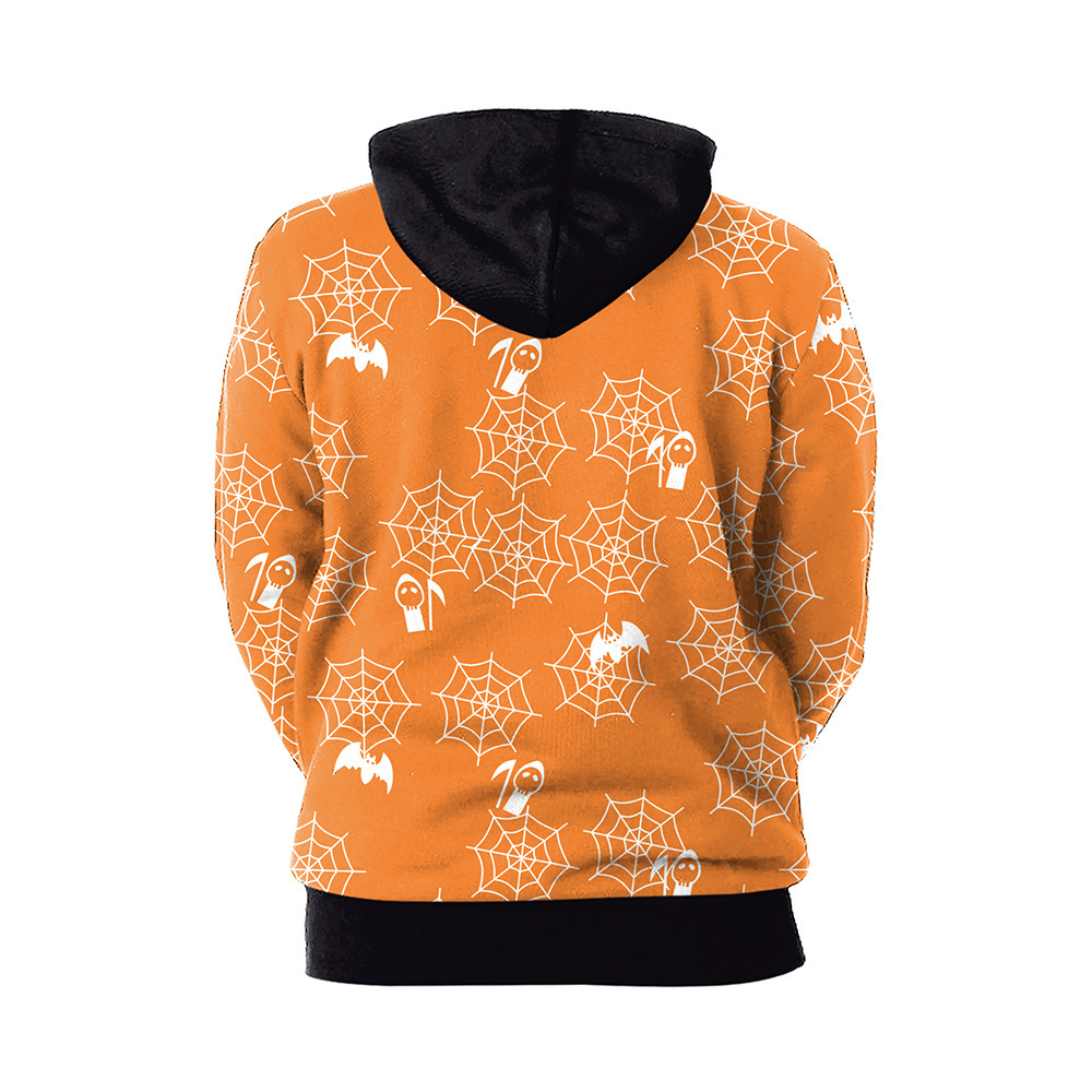 Printed Couple's Funny Hoodie Halloween