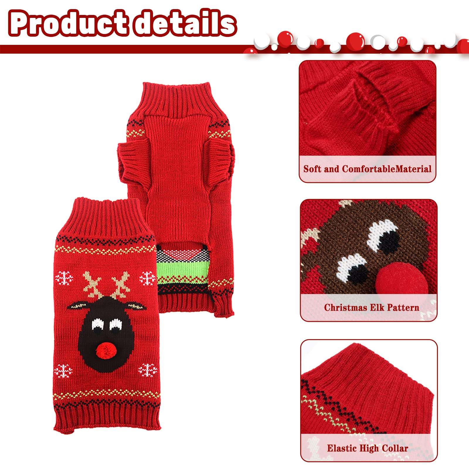 Pet Christmas Cat Dog Sweater Pullover