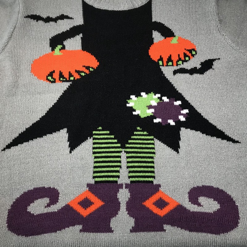Halloween Crewneck Pumpkin Pullover Sweater Men