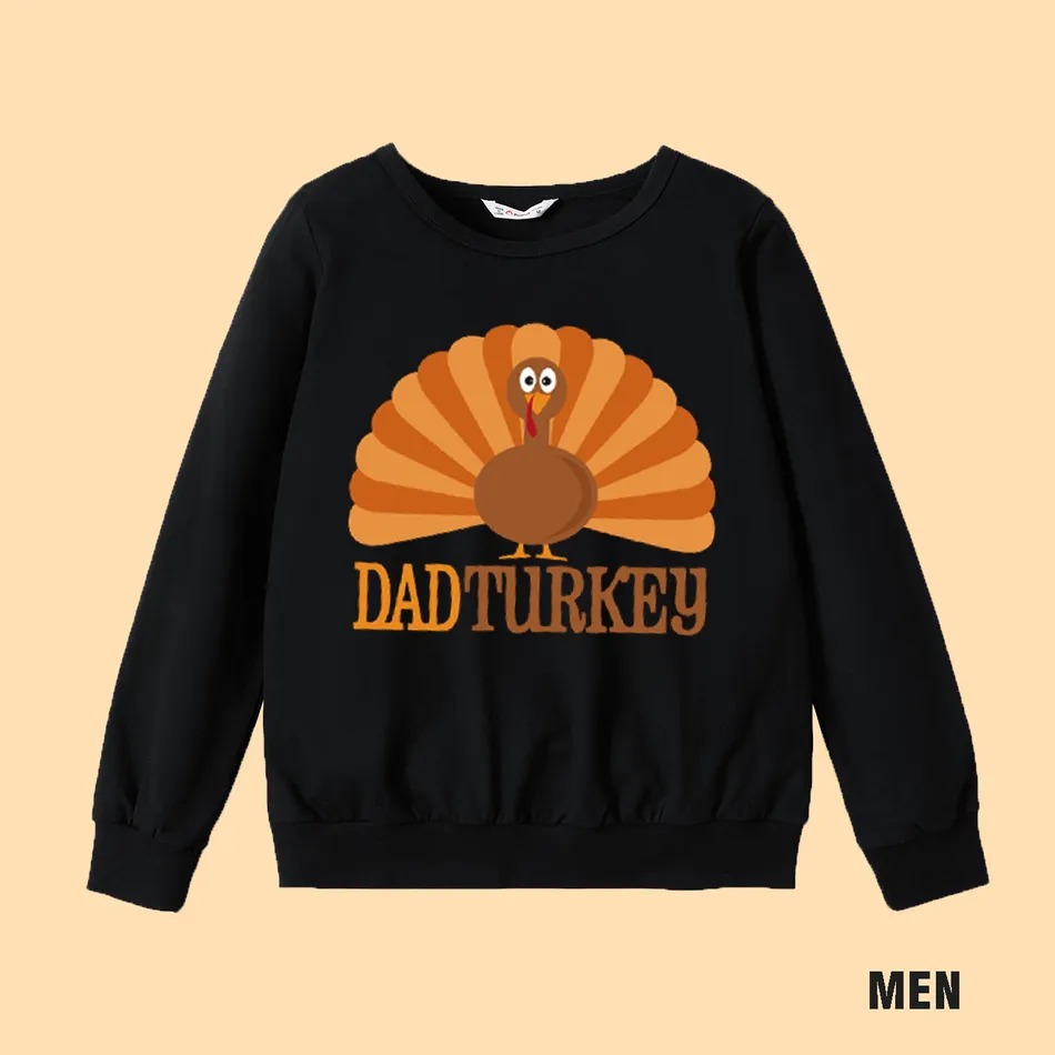 Thanksgiving Family Hoodie Turkey Print Suit