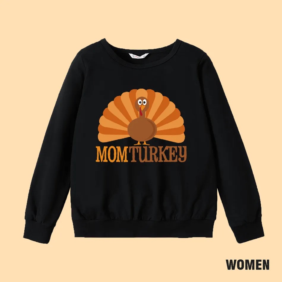Thanksgiving Family Hoodie Turkey Print Suit