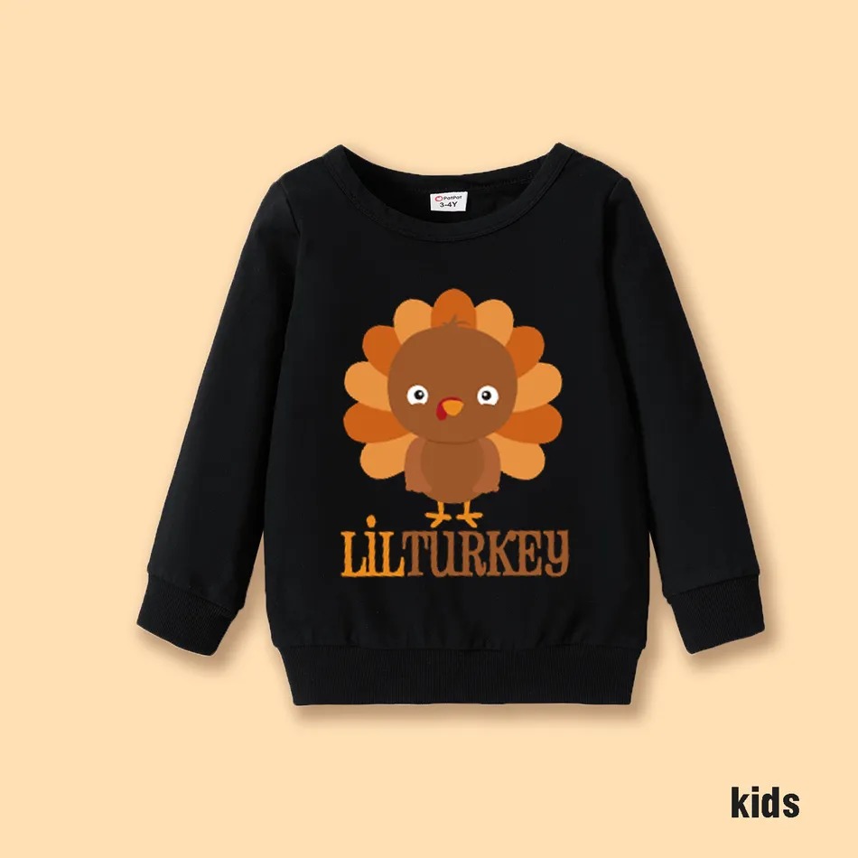 Thanksgiving Family Hoodie Turkey Print Suit