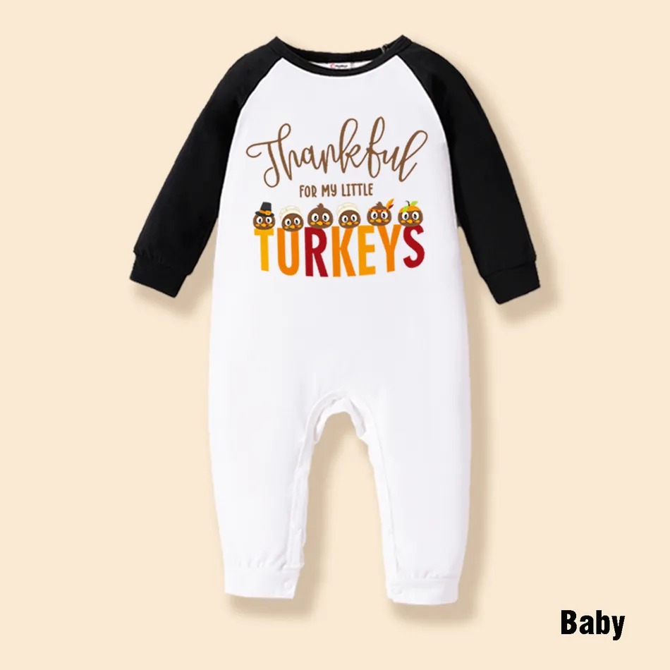 Family Hoodie Set Printed Thanksgiving