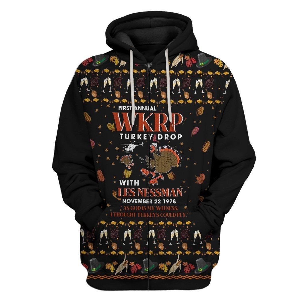 Thanksgiving Printed Turkey Hoodie Men