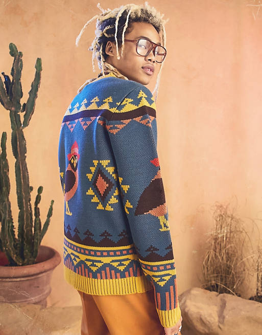 Thanksgiving Men's Jacquard Crewneck Sweater