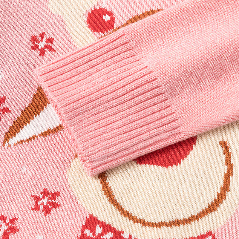 Jacquard Knitting Merry Christmas Kids Sweaters