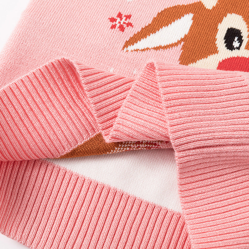 Jacquard Knitting Merry Christmas Kids Sweaters