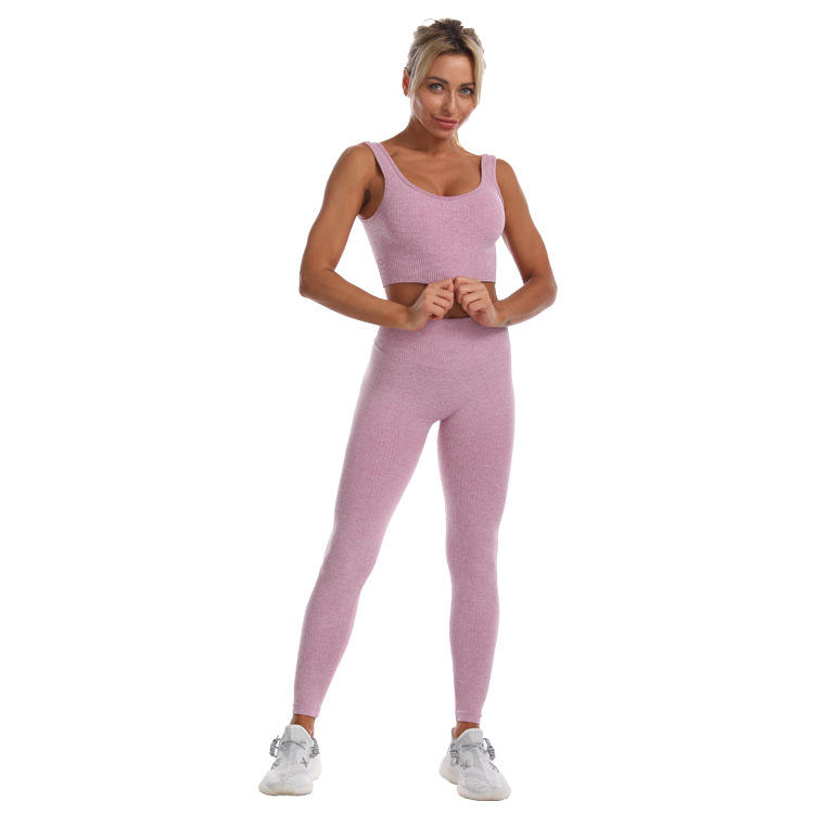 Custom High Waisted Yoga Leggings Sports Bra Set