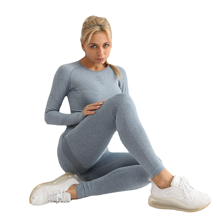 Seamless Set Yoga Fitness Suit Long Sleeve