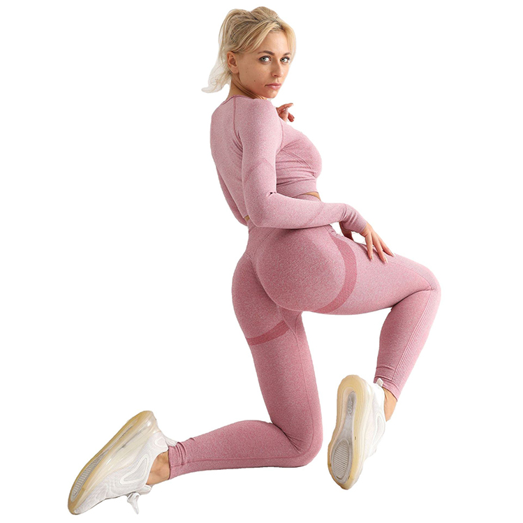 Seamless Set Yoga Fitness Suit Long Sleeve