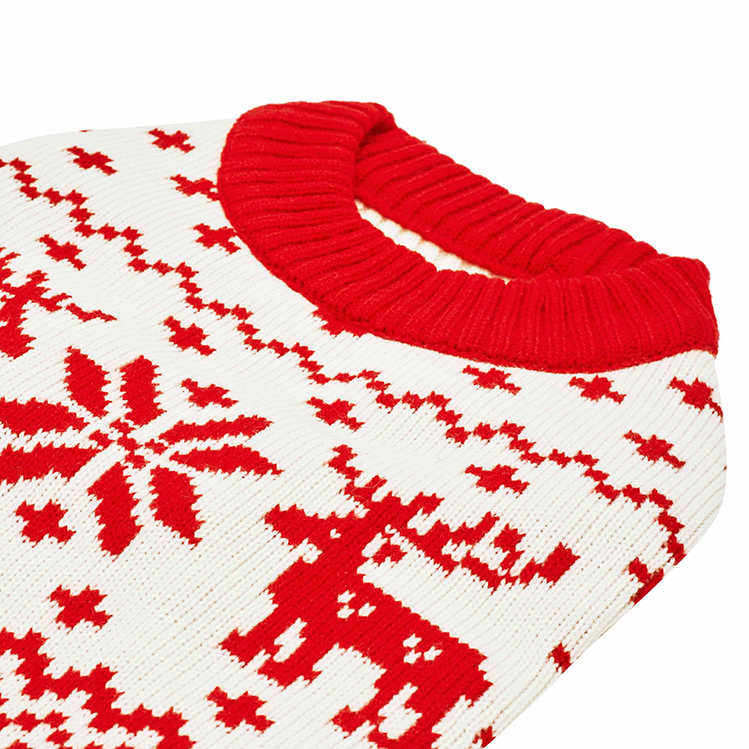 Reindeer Snowflake Matching Family Apparel Pet Sweatre