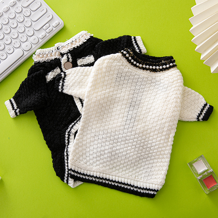 Dog Sweater With Brooch Fashion Trendy Dog Clothes
