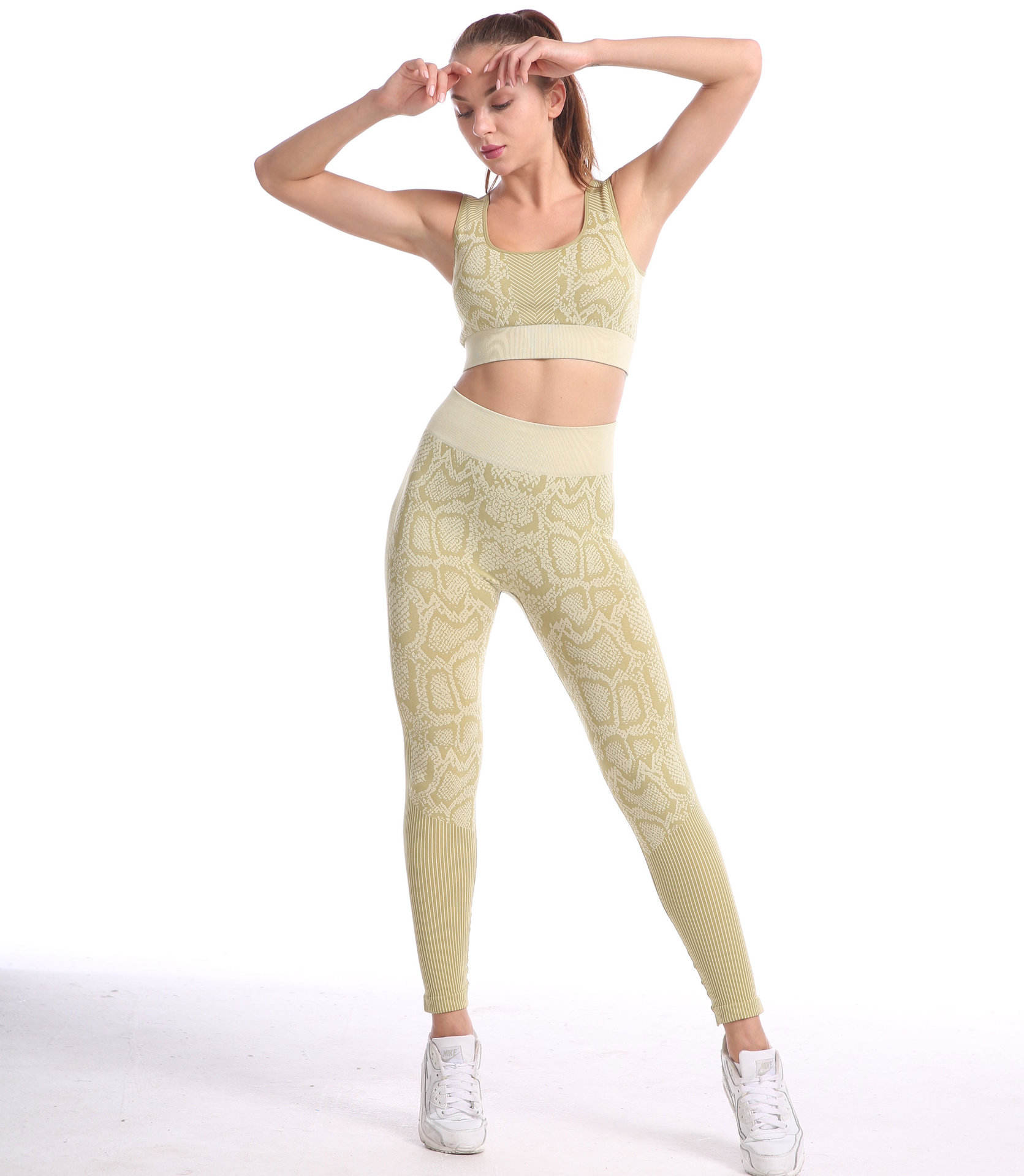High Waist Yoga Running Sets Tie Dye Gym Activewear Set