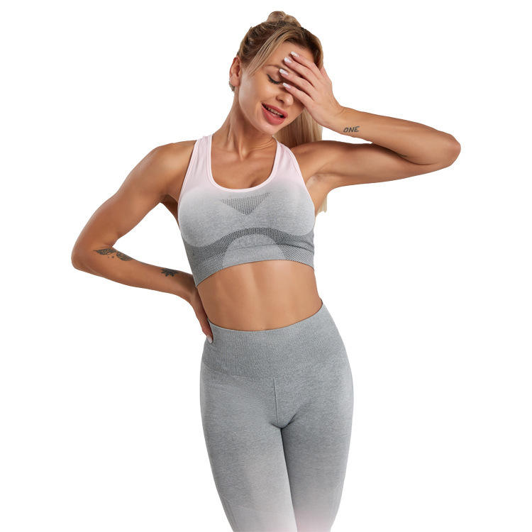 Custom High Waisted Yoga Leggings And Sports Bra Set