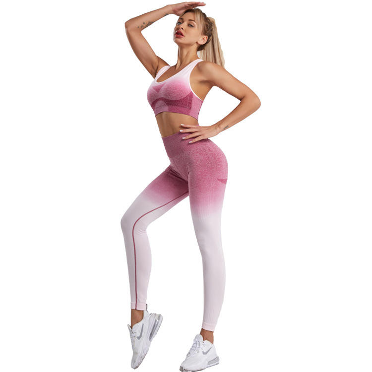 Custom High Waisted Yoga Leggings And Sports Bra Set