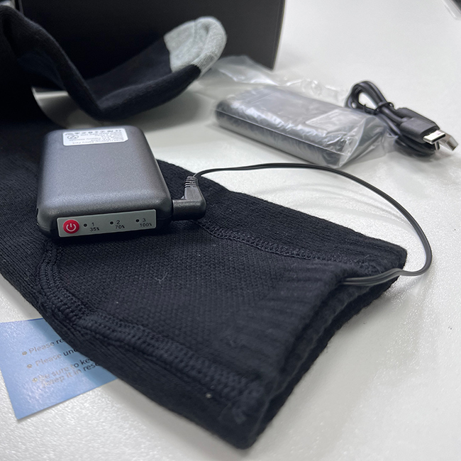 Heated Electrically Recharable Battery Socks