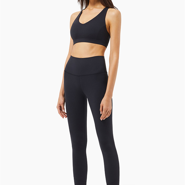 Sports Running Workout Bar Leggings Set For Women
