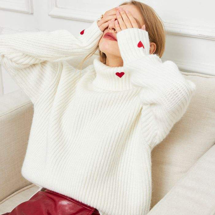 Valentines's Day Red Heart Women's Sweater