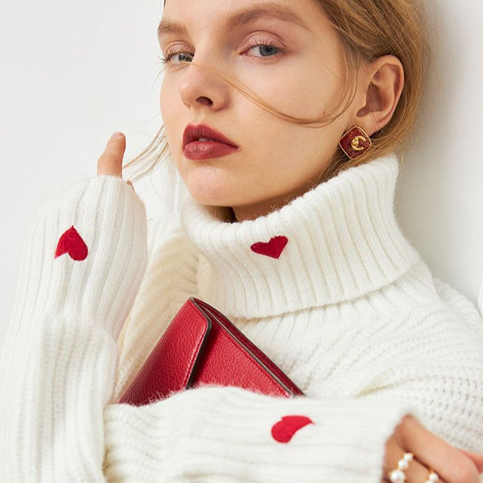 Valentines's Day Red Heart Women's Sweater