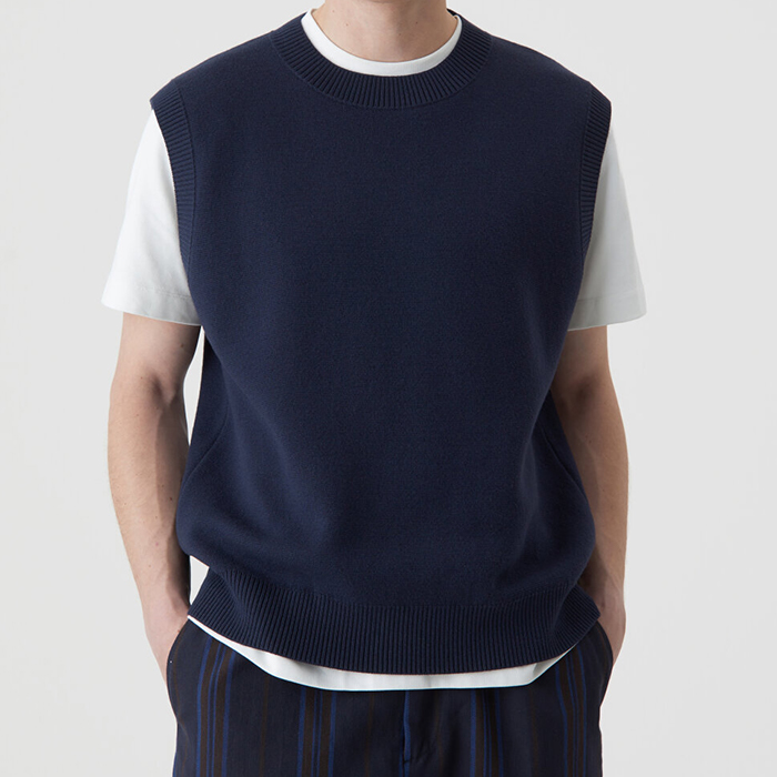 Spring Wool Cotton Sweater Vest