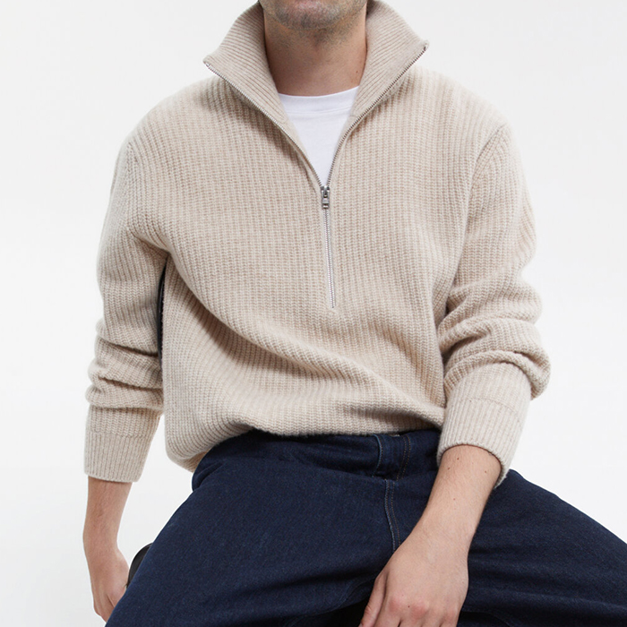 Half Zip Men Spring Sweater