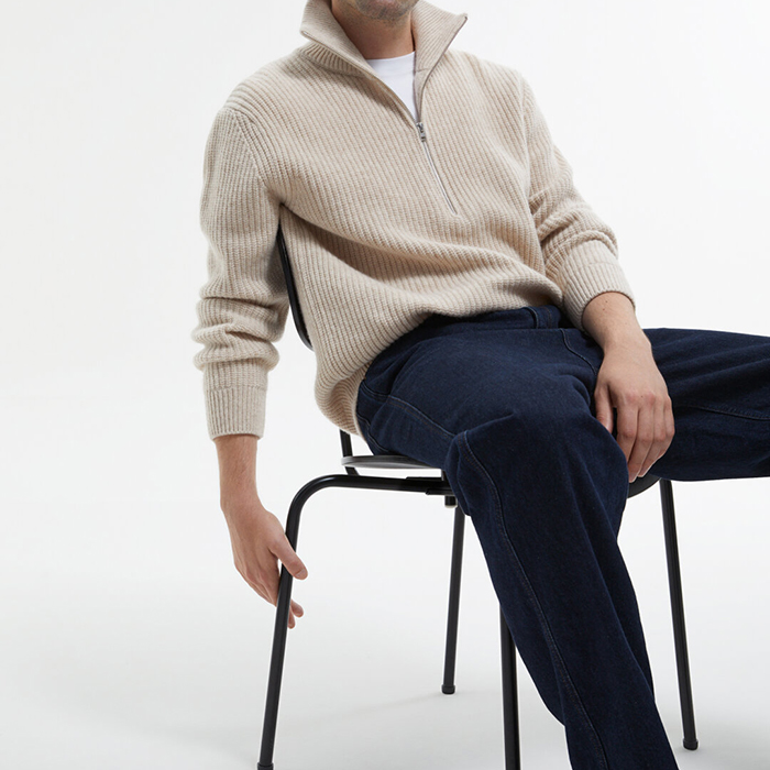 Half Zip Men Spring Sweater