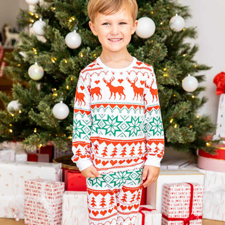 Xmas Parent-child Set Printed Home Wear