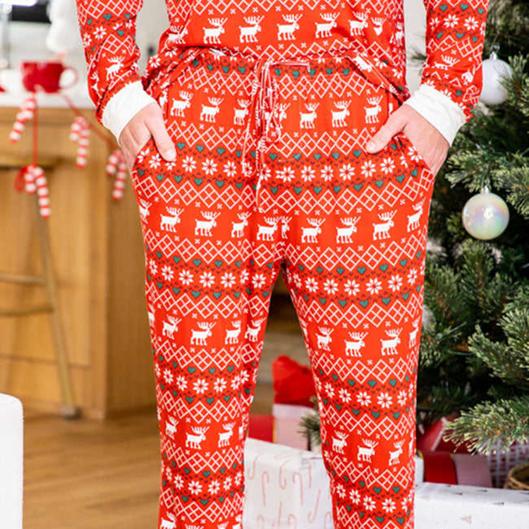 Christmas Printed Deer Sleepwear Set