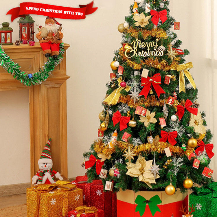 Green Christmas Tree With Ornaments