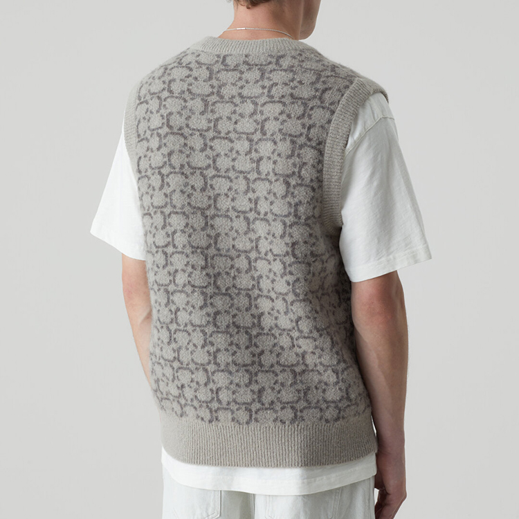 Men Summer Sweater Jacquard Top