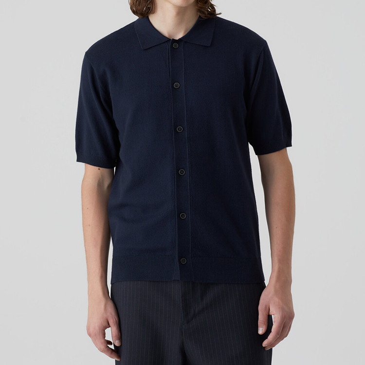 Knit Polo Summer Cardigan Sweater