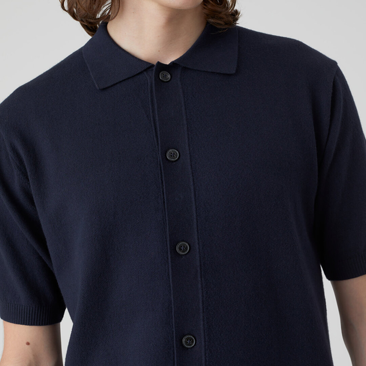 Knit Polo Summer Cardigan Sweater